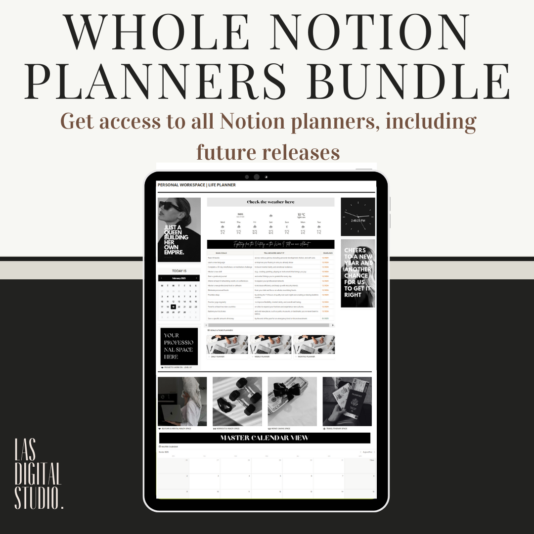 Whole Notion Planners Bundle